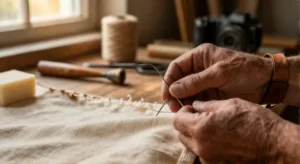 How to sew canvas by hand