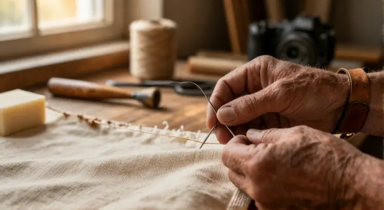 How to sew canvas by hand