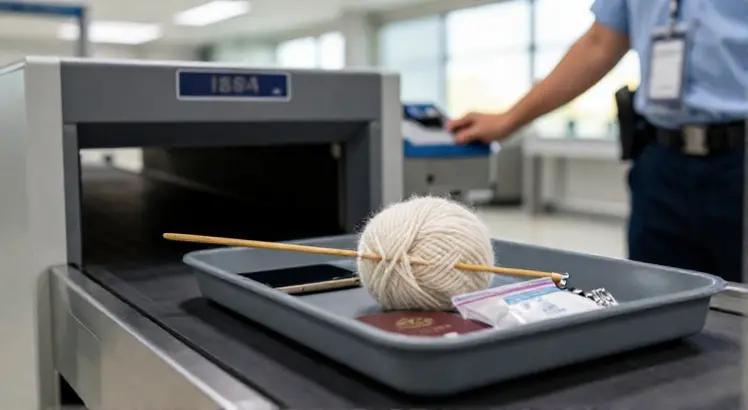 are knitting needles allowed on planes