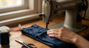 how to hem pants with sewing machine