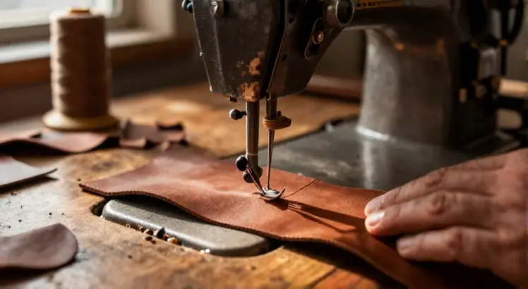 how to sew leather with a machine