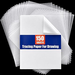 PSLER 150PCS Transfer Tracing Paper - Translucent Trace Paper for Drawing