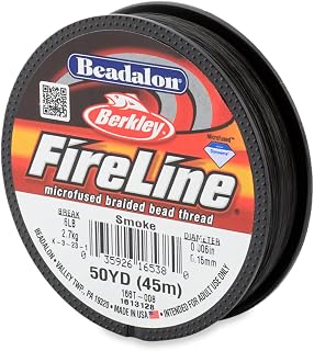 Beadalon FireLine Microfused Braided Beading Cord, Smoke