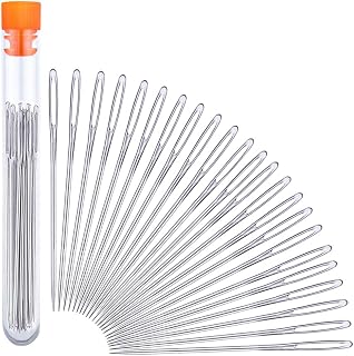 JNENERY 23 PCS Large Eye Sewing Needles, 2.36in Sewing Sharp Needles
