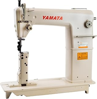 Yamata FY810 Drop Feed Heavy Duty Single Needle Lockstitch Post Bed Industrial Sewing Machine Comes With Table, Legs, and Servo Motor – Leather & Shoe Sewing Machine