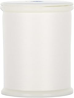 YLI Cotton Quilting Thread - 50 wt Egyptian Cotton for Piecing & Quilting - Low-lint & Strong - 600 Yard Spool - White