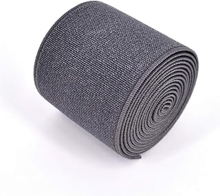 1 Roll Flat Elastic Cord 1.5-Inch Wide by 3-Yard Double-Side Twill Elastic Band(#24 Dark Gray)