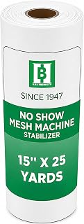 HBI No Show Mesh Embroidery Stabilizer Roll, Cut Away, 15 in x 25 yd