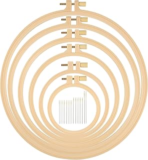Plastic Embroidery Hoops with Needles Set