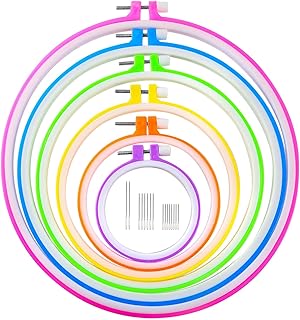 Caydo Plastic Embroidery Hoops with Needles
