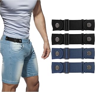 BELTROAD No Buckle Belts for Men Women Side Belt without Buckle Elastic Stretch Adjustable Belt Invisible No Buckle Belt
