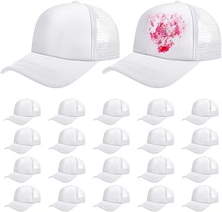 24 Pack Sublimation Blank Trucker Hat Bulk Mesh Cap