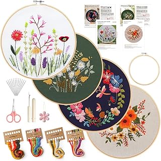 wtisan 4 Pack Embroidery kit for Beginners