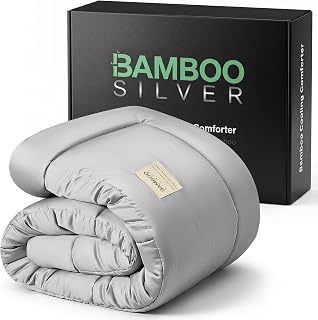 Cooling Comforter Duvet Insert Queen Size, Hypoallergenic Grey