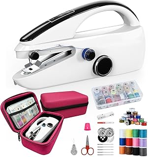 Two-Speed Handheld Sewing Machine with Red Case