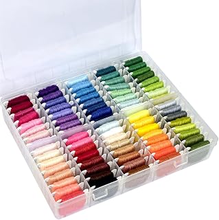 Friendship Bracelet String Kit with 80 Skeins Embroidery Floss Cross Stitch Thread