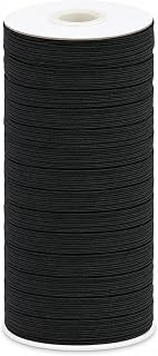 Flat Elastic Band, 3/8 inch 50 Yards (Black)