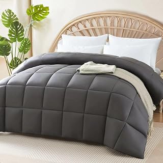 100% Viscose from Bamboo Cooling Comforter Queen Size, Grey