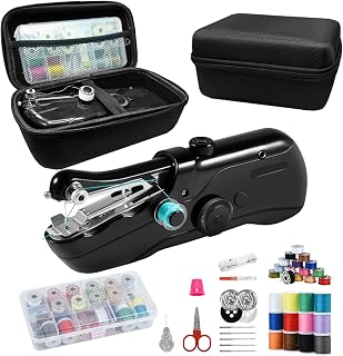 Portable Handheld Sewing Machine with Dual Power & Black Bag