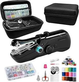 Portable Handheld Sewing Machine with Dual Power & Black Bag