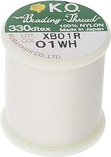 KO Nylon Beading Thread, White