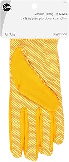 Dritz Machine Quilting Grip Gloves Yellow