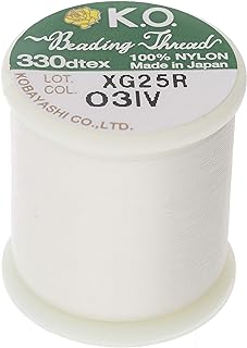KO Nylon Beading Thread, Ivory