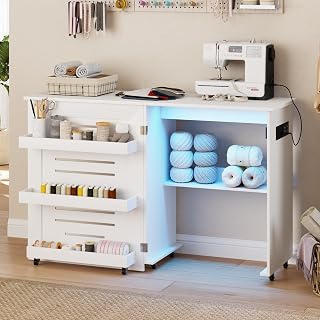 Lvifur Lighted Folding Sewing Table
