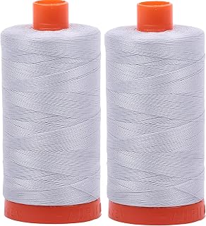 Aurifil Mako 50wt Thread 2 Large Spools Dove 2600