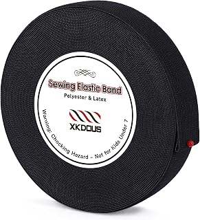 XKDOUS Elastic Band for Sewing, 1 Inch 14 Yards, Black