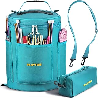 CRAFTISS Crochet Bag Organizer – Turquoise Yarn Storage