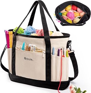 MYBAGZING Canvas Yarn Storage Organizer – Washable and Spacious