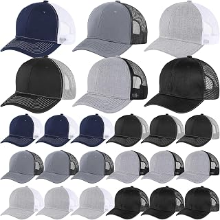 24 Pcs Blank Trucker Hat Bulk,Unisex Baseball Cap