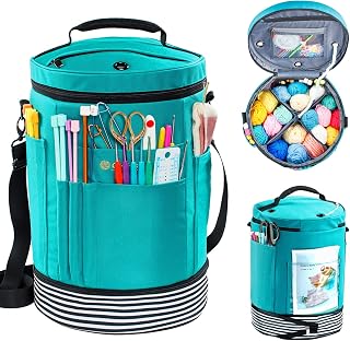 MYBAGZING Expandable Crochet Bag Organizer with Yarn Grommets