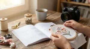 How to use an embroidery book