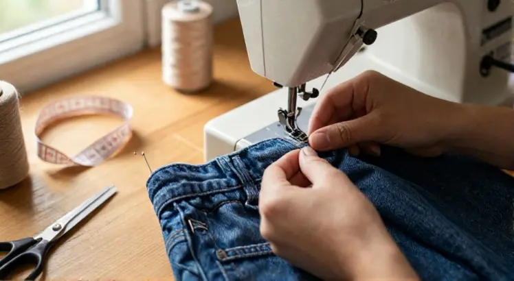 how to sew elastic band on pants
