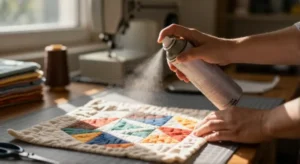 using Press spray starch for quilting